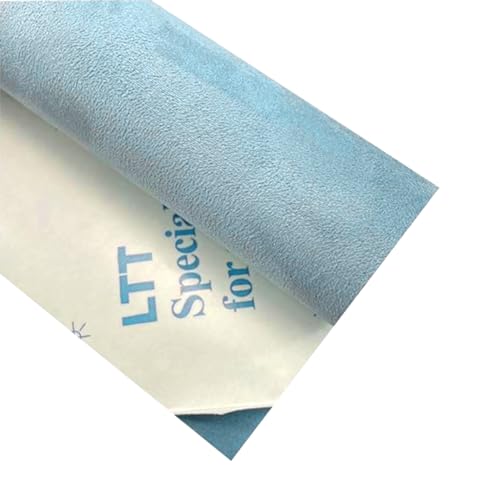 Inscrip Sofa-Stoff-Reparaturflicken, Mikrofaserstoff Klebefolie Wildlederoptik Selbstklebend Auto Stoff Stretch Dehnbar Velvet Velour Kunstleder Wildlederimitat,20 cm x 149 cm (Hellblau) von Inscrip