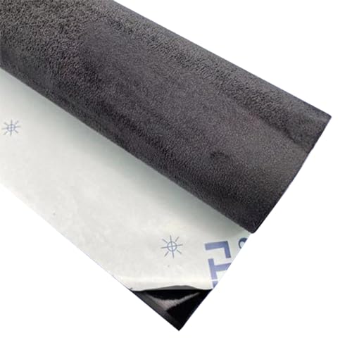 Inscrip Sofa-Stoff-Reparaturflicken, Mikrofaserstoff Klebefolie Wildlederoptik Selbstklebend Auto Stoff Stretch Dehnbar Velvet Velour Kunstleder Wildlederimitat,50 cm x 149 cm (Dunkelgrau) von Inscrip