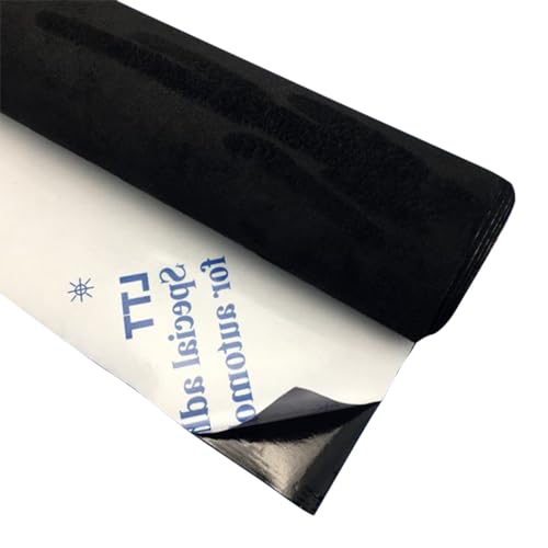 Inscrip Sofa-Stoff-Reparaturflicken, Mikrofaserstoff Klebefolie Wildlederoptik Selbstklebend Auto Stoff Stretch Dehnbar Velvet Velour Kunstleder Wildlederimitat,50 cm x 149 cm (Schwarz) von Inscrip