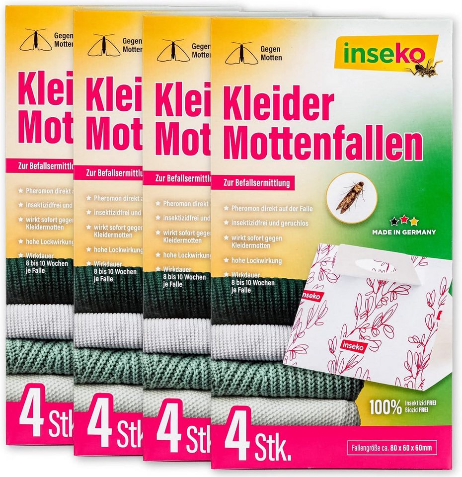Inseko Insektenfalle 16x inseko Kleidermottenfallen I insektizidfrei und geruchlos, Pheromonfalle zur Befallsermittlung I Made in Germany Inseko Insektenfalle 16x inseko Kleidermottenfallen I insektizidfrei und geruchlos, Pheromonfalle zur Befallsermittlung I Made in Germany von Inseko