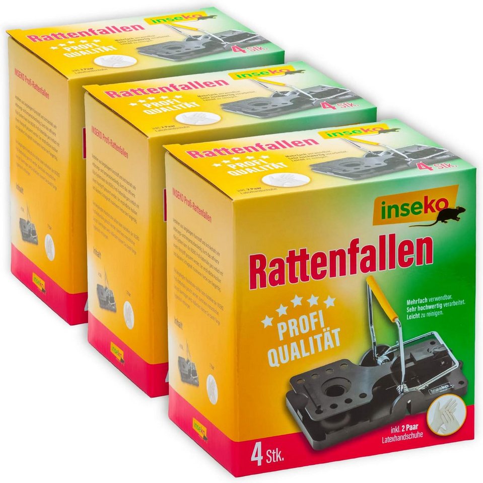 Inseko Schlagfalle 12 x inseko Profi-Rattenfallen I sehr hochwertig I wiederverwendbar, inklusive 2 Paar Latex-Handschuhe Inseko Schlagfalle 12 x inseko Profi-Rattenfallen I sehr hochwertig I wiederverwendbar, inklusive 2 Paar Latex-Handschuhe von Inseko