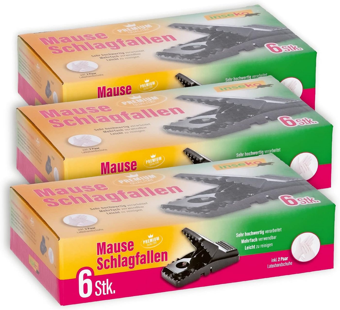Inseko Schlagfalle 18 x inseko Premium-Mause-Schlagfallen I sehr hochwertig, wiederverwendbar I inklusive 2 Paar Latexhandschuhe Inseko Schlagfalle 18 x inseko Premium-Mause-Schlagfallen I sehr hochwertig, wiederverwendbar I inklusive 2 Paar Latexhandschuhe von Inseko