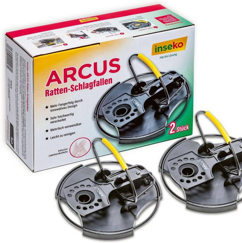 Inseko Schlagfalle 2 x inseko ARCUS Ratten-Schlagfallen l patentierte Rattenfalle, wiederverwendbar I inkl. 2 Paar Latex-Handschuhe Inseko Schlagfalle 2 x inseko ARCUS Ratten-Schlagfallen l patentierte Rattenfalle, wiederverwendbar I inkl. 2 Paar Latex-Handschuhe von Inseko