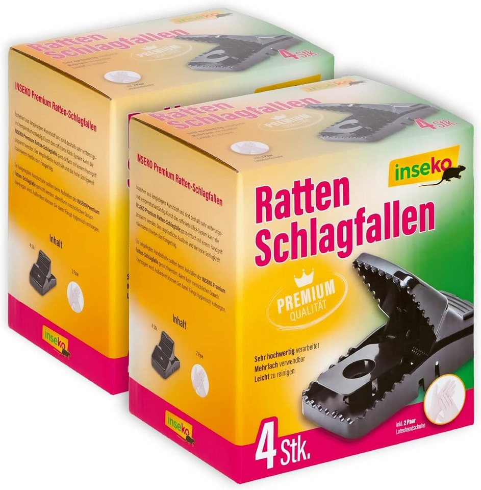 Inseko Schlagfalle 8 x inseko Premium-Rattenfallen I sehr hochwertig I wiederverwendbar, inklusive 2 Paar Latexhandschuhe Inseko Schlagfalle 8 x inseko Premium-Rattenfallen I sehr hochwertig I wiederverwendbar, inklusive 2 Paar Latexhandschuhe von Inseko