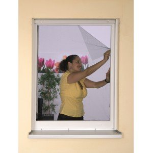 Hecht Fliegengitter für Fenster 130x150 cm anthrazit von Insekten STOP