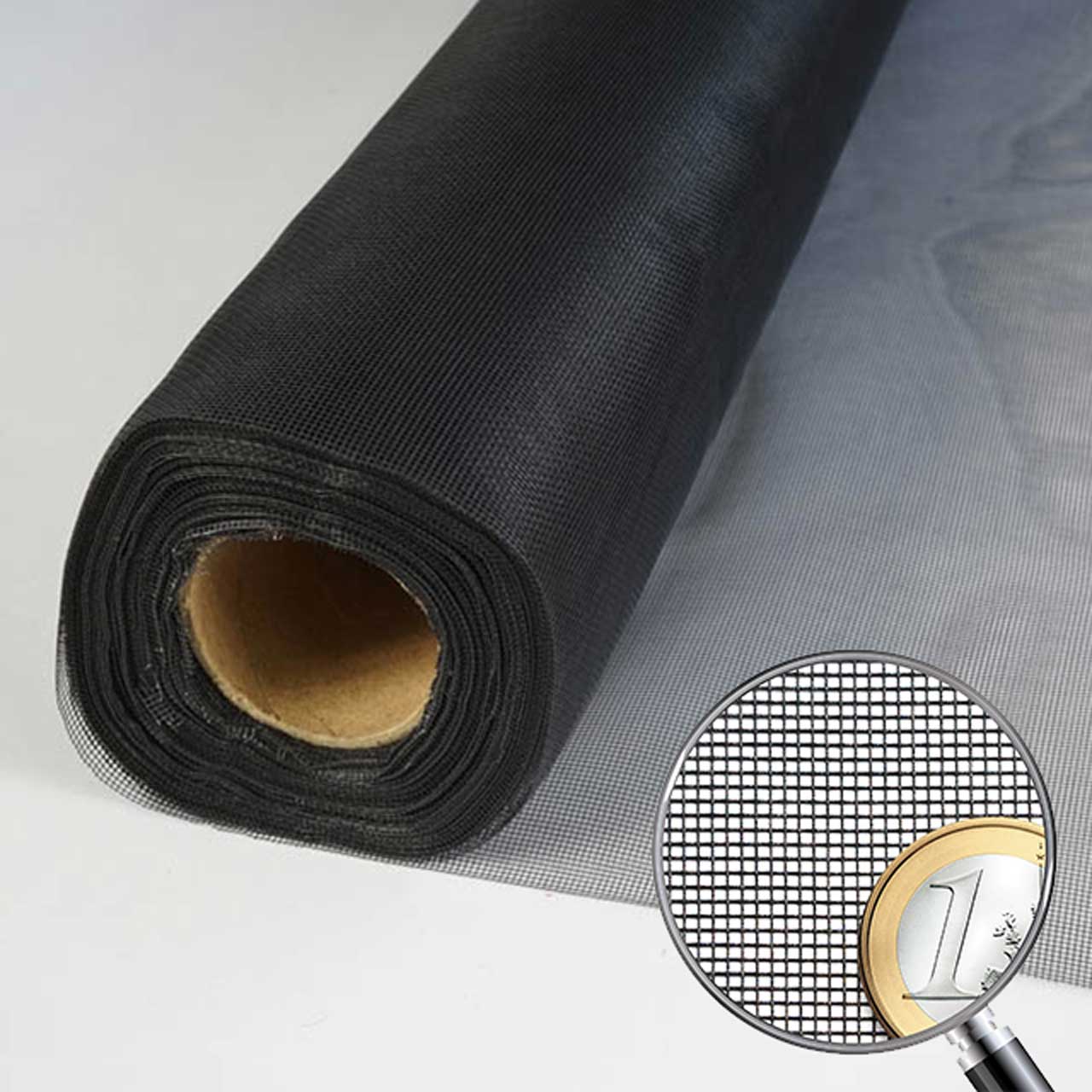 Fliegennetz ClearScreen schwarz 1,00 m breit Variante: 12,5 m lang Fliegennetz ClearScreen schwarz 1,00 m breit Variante: 12,5 m lang von Insetto