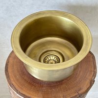 Nassbereich Bar Sink - Moderne Sink, Glatt Gebürstet Interior 12 "Unlackierte Messing von InsideFez
