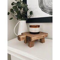 Mini Hocker | Holzständer Holzdekor Brauner Wohnzimmer Dekor Kerzenständer Oder Blumenständer von InsideStyleCo