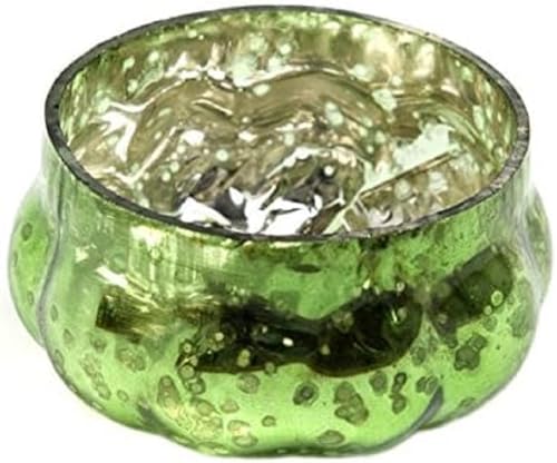 Insideretail Hochzeit Teelichthalter: Antike Kürbis Mercury Glass Votives-Grün-5 x 5 cm, Set 24, Glas, Green, 5 x 5 x 5 cm, Einheiten von Insideretail