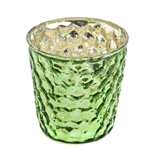 Insideretail Wedding Tealight Holders Green, Glas, Grün, 7 x 7 x 7 cm, 24-Einheiten von Insideretail