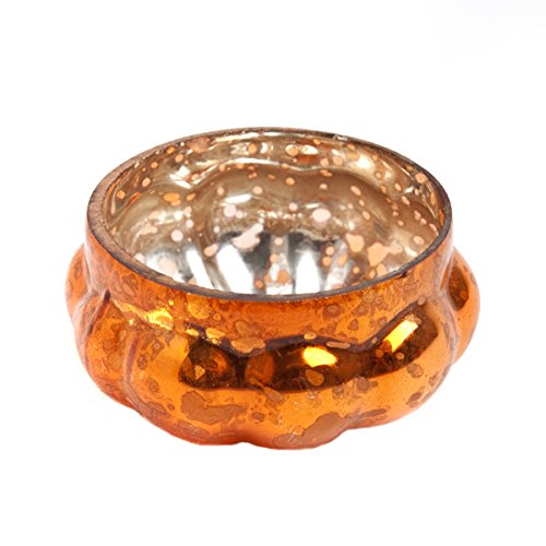 Insideretail Wedding Tealight Holders Orange, Glas, 7 x 7 x 7 cm, 24-Einheiten von Insideretail