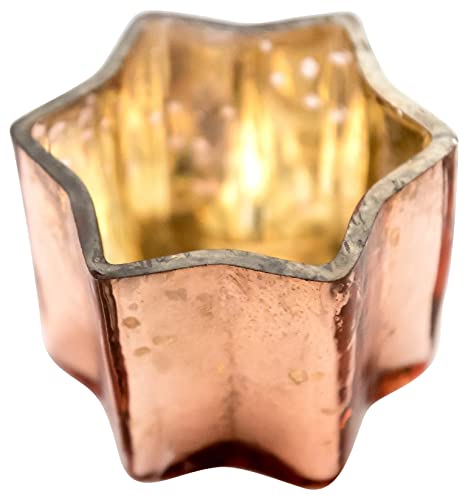 Insideretail Wedding Tealight Holders Copper, Glas, Gold, 7 x 7 x 7 cm, 48-Einheiten von Insideretail