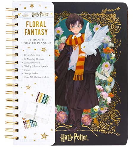 Harry Potter: Floral Fantasy 12-Month Undated Planner: (Harry Potter School Planner School, Harry Potter Gift, Harry Potter Stationery, Undated Planner) von Insights