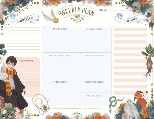 Harry Potter: Floral Fantasy Weekly Planner Notepad von Insight Editions