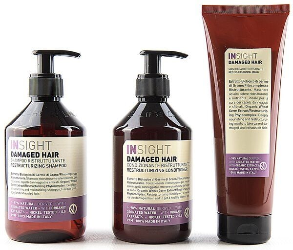 Insight DAMAGED HAIR / STRAPAZIERTES HAIR SHAMPOO +  CONDITIONER+ MASKE von Insight