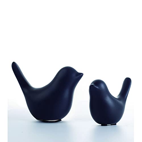 Insiswiner Kleine Satues Keramik-Vogel-Dekoration für Regal, Wohnzimmer, Tisch, Figur, Garten, Cottage, 2 Stück von Insiswiner