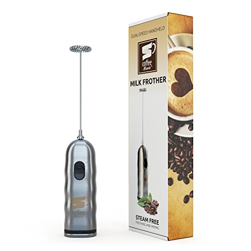 Inskin CoffeeMania Handheld [Dual Speed] Dampfloser Milchaufschäumer-Schneebesen, passend für Latte, Cappuccino, Matcha, heiße Schokolade und mehr von Inskin