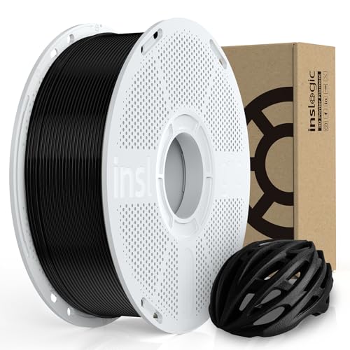 Inslogic ASA 3D Printer Filament 1.75mm, UV & Weather Resistant, High-Strength & Low Warping, 1kg Spool (2.2lbs), Dimensional Accuracy +/- 0.02mm, Fit Most FDM 3D Printers, Black von Inslogic