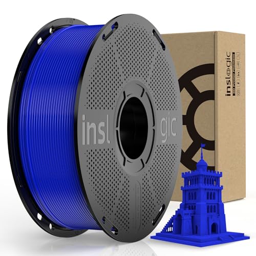 Inslogic High-Speed PLA Filament 1.75mm 3D Printer Filament, 50-600mm/s Rapid Printing PLA, Smooth Flow & No Clogging, 1kg Spool (2.2lbs) Fit Most FDM 3D Printers, Blue von Inslogic