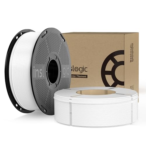 Inslogic PETG Filament 1.75 mm, Stronger Toughness PETG 3D Printer Filament, Dimensional Accuracy +/- 0.02 mm, Compatible with FDM Printers, 1 Spool + 1 Refill, White, 2kg Inslogic PETG Filament 1.75 mm, Stronger Toughness PETG 3D Printer Filament, Dimensional Accuracy +/- 0.02 mm, Compatible with FDM Printers, 1 Spool + 1 Refill, White, 2kg von Inslogic