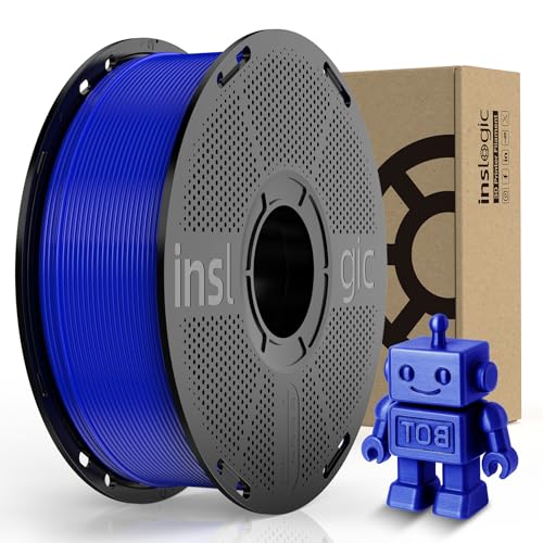 Inslogic PETG Pro 3D Printer Filament 1.75mm 1KG, Less Stringing and Good Layer Adhesion, Individually Vacuum Packed, Dimensional Accuracy +/- 0.02mm, 1KG Spool. (Blue) von Inslogic