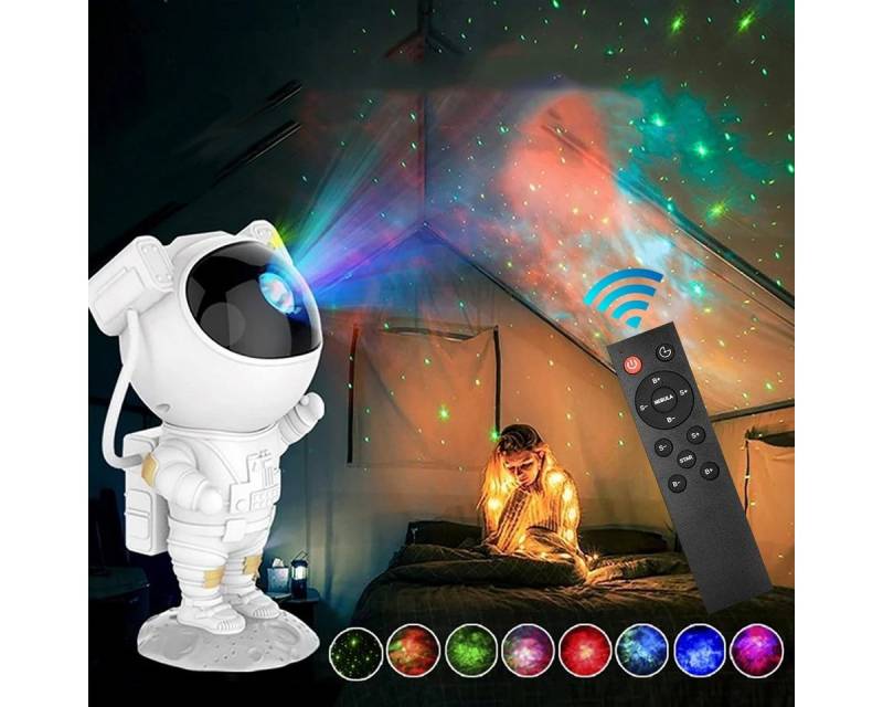 Insma Nachtlicht, LED fest integriert, Multifarbe, LED Astronaut Galaxy Projektorlampe Sternennachtlicht für Kinder Decor von Insma