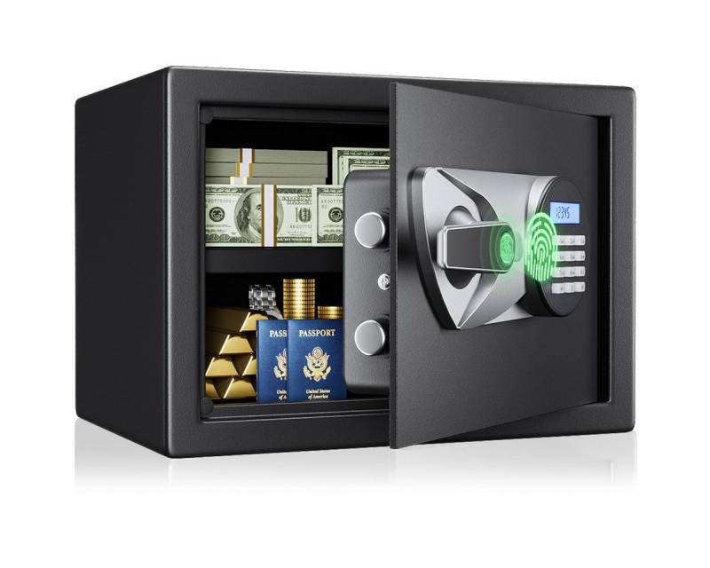 Insma Tresor SF0602 (1-St., 35x25x25 cm), Möbeltresor mit Fingerabdrucksensor, Zahlencode & Doppelalarm von Insma