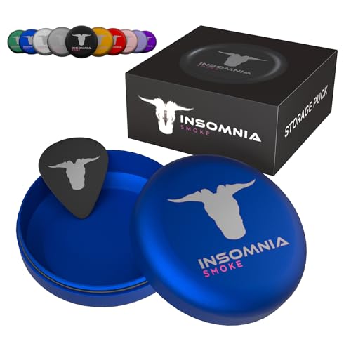 Insomnia Smoke Tabak Aufbewahrungs Puck | Geruchssicher Wasserdicht Luftdicht | Aluminium Behälter Metalldose Vorratsdose aus Metall für Tabak Reisegröße (Blau) von Insomnia Smoke