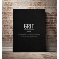 Inspirierender/Motivierender Grit Wand Kunstdruck Noun Kunstwerk Für Büro Home Decor Gym Unternehmer Kunst Werte Zitate Geschenk von InspirCanvasArt