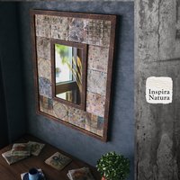 Boho Mirrors Decorative For Living Room, Powder Room Decor, Talavera Tile Wall, Bohemian Bedroom Peruvian Mirror von InspiraNatura