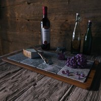 stone Serving Tray For Party, Meat & Cheese Board Thanksgiving, 5Th Anniversary Gift Couple, Charcuterie Wine, Unique von InspiraNatura