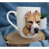 Personalisierte Skulptur Auf Einem Becher - Personalisierter Haustier Aus Polymer Clay 3D Hunde Portrait Liebhaber Geschenk Verlust Hundebecher von InspiranteByG