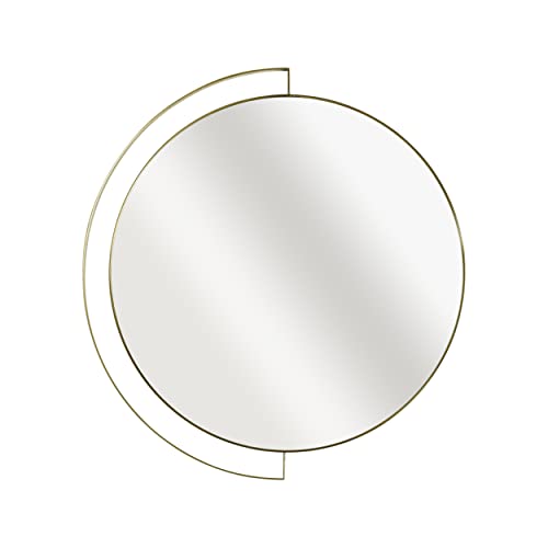 INSPIRE - Wandspiegel - Spiegel Rund ELIPSE - Ø 46 cm - Gold - Metall - Hängespiegel rund - Design Wandspiegel - Spiegel Gold rund von INSPIRE