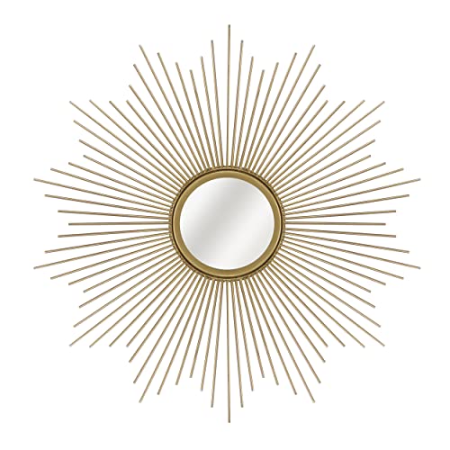 INSPIRE - Wandspiegel - Spiegel Rund Sun - Ø 55 cm - Gold - Metall - Hängespiegel rund - Spiegel Gold rund von INSPIRE