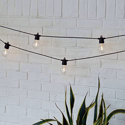 INSPIRE - SANKA Lichterkette Außen - 5 M - 10 LED Leuchtmittels - Led Lichterkette - 55 LM - 2700K - Solar Lichterkette Aussen mit 6 Stunden Leuchtdauer - USB - 5M Kabel - IP44 - Schwarz von INSPIRE