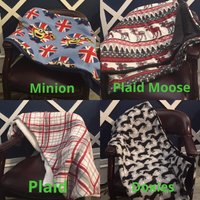 Fleece Decke, Fleecedecke, Sherpa Rückendecke, Minion Karierte Dackeldecke von Inspiredthread