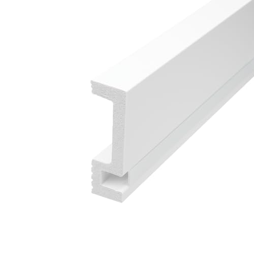 Inspirum LED Sockelleiste Weiß LCL-17, 80x20x1000 mm, Preis pro Meter, Breite Fußleiste für LED Streifen & Indirekte Beleuchtung, Stoßfest von Inspirum