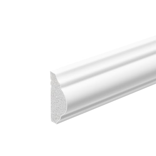 Inspirum Wandleiste Stuckleiste SL-04, 40x18x1000 mm, Preis pro Meter, Zierleiste für Wand & Möbel, Dekorprofil für Wandkassetten, Stoßfest von Inspirum