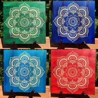 Holz Laser Graviert Elementar Mandala Panel Wandbehang | 4 Panel-Set von InstaEtchStudio