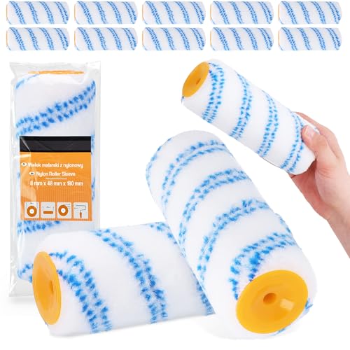10x Farbroller 18 cm Ersatzrolle Farbwalze Malerwalze Malerrolle Nylonrolle Malen Streichen Wandfarbe Roller Anti-Spritz-Roller Universal Wandroller Robuste 10x Farbroller 18 cm Ersatzrolle Farbwalze Malerwalze Malerrolle Nylonrolle Malen Streichen Wandfarbe Roller Anti-Spritz-Roller Universal Wandroller Robuste von Instalguru