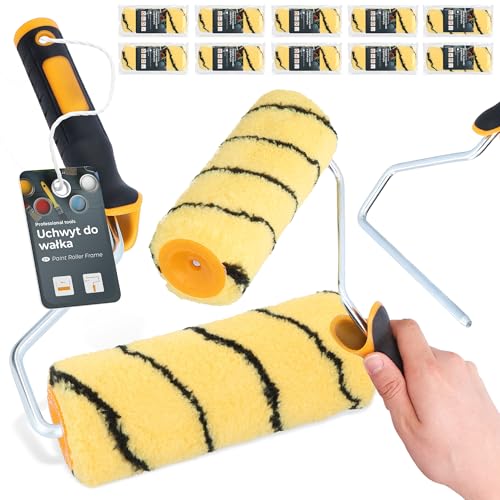 10x Farbroller 18 cm Farbwalze Ersatzrolle Malerrolle Lackierrolle Fassadenfarbe Wand Set mit Farbrollerbügel Bügel Malerbedarf Anstricharbeiten Renovierung 10x Farbroller 18 cm Farbwalze Ersatzrolle Malerrolle Lackierrolle Fassadenfarbe Wand Set mit Farbrollerbügel Bügel Malerbedarf Anstricharbeiten Renovierung von Instalguru