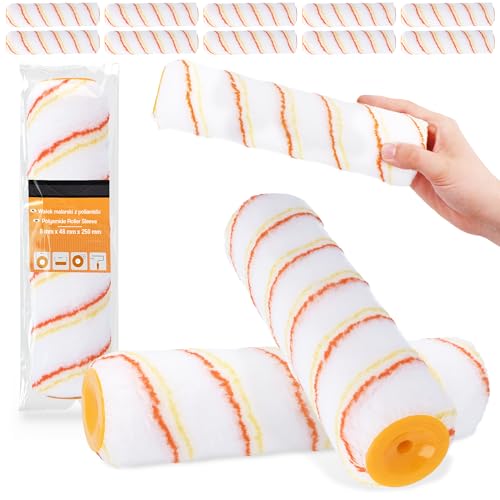 10x Farbroller 25 cm Ersatzrolle Farbwalze Malerrolle Lackroller Acryl Malen Streich Wand Wandfarbe Walze Lackrollen Maler Werkzeug Lackierwalze Rollerpinsel von Instalguru