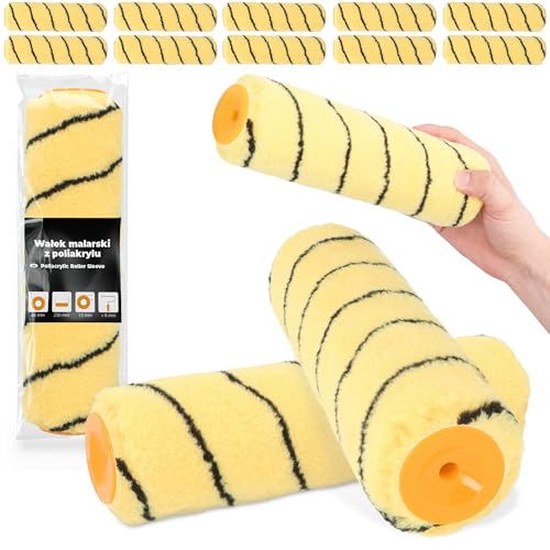 10x Farbroller 25 cm Ersatzrolle Farbwalze Wandfarbe Decke Malerrolle Malerwalze Streichen Malen Farbe Lackier Polyacryl Malerzubehör Renovierung Robust von Instalguru