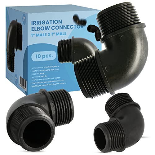 10x PE-Rohr PVC Winkelstück 1" AG x 1" AG Kniestück der Bewässerungsleitung Bewässerung System Schlauchverlängerung Wasserrohr Garten Wasserleitung von Instalguru