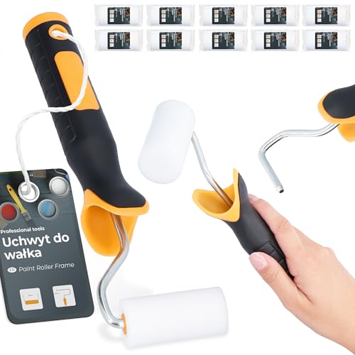 10x Schaumwalze 7 cm Schaumrolle Ersatzwalze Lackierwalze Lackierrolle Malerset Farbe Lack Beize Farbbügel Farbroller Set Schaumstoff Malerei Renovierung von Instalguru