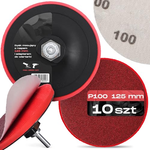 10x Schleifscheiben 125 mm P100 Rund Schleifpapier Schleifpads Schleifblätter Klett Winkelschleifer Scheibe Set + Bohrmaschine Polierteller Schleifteller Adapter M14 10x Schleifscheiben 125 mm P100 Rund Schleifpapier Schleifpads Schleifblätter Klett Winkelschleifer Scheibe Set + Bohrmaschine Polierteller Schleifteller Adapter M14 von Instalguru