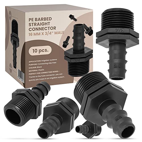 10x Steckverbinder PE 16x3/4 AG Steckverbindung Wasser Kupplung Bewässerungssystem Schlauchverlängerung Fitting Für Tropfschlauch Perlschlauch Schläuche Wasserrohr Verbinder Garten Wasserleitung 10x Steckverbinder PE 16x3/4 AG Steckverbindung Wasser Kupplung Bewässerungssystem Schlauchverlängerung Fitting Für Tropfschlauch Perlschlauch Schläuche Wasserrohr Verbinder Garten Wasserleitung von Instalguru