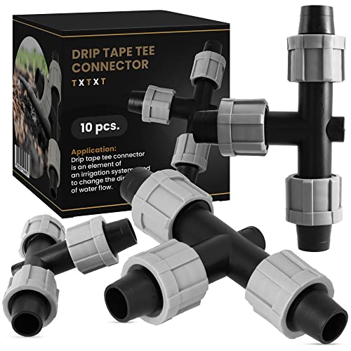 10x T-Stück TxTxT Tropfband Tropfschlauch Kupplung Bewässerung T-Verbinder Bewässerungsleitungs-Anschluss Sprinklersystemen Schlauchverbinder Perlschlauch V-Verteiler Bewässerungszubehör Garten von Instalguru