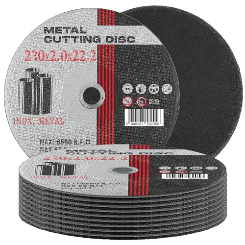 10x Trennscheiben Schneidscheiben 230mm x 22,2 x 2,0 mm Metall Stahl Edelstahl INOX Blech Winkelschleifer Elektrowerkzeuge Dünn Trennscheibe Flexscheiben 10x Trennscheiben Schneidscheiben 230mm x 22,2 x 2,0 mm Metall Stahl Edelstahl INOX Blech Winkelschleifer Elektrowerkzeuge Dünn Trennscheibe Flexscheiben von Instalguru