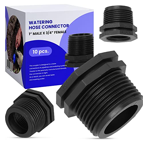 10x Verbinder 1" AG x 3/4" IG für PE Rohr Kupplung Adapter Bewässerungsleitung Schlauchverbinder Wasserrohr Garten Wasserleitung Micro-Drip-Bewässerungssysteme Rasenbewässerungssystem von Instalguru